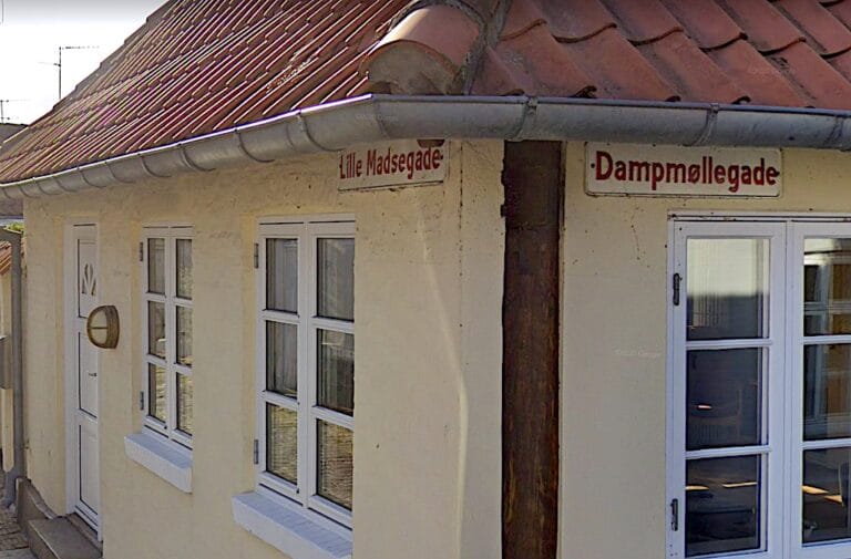 Lille Madsegade og Dampmøllegade i Rønne på Bornholm